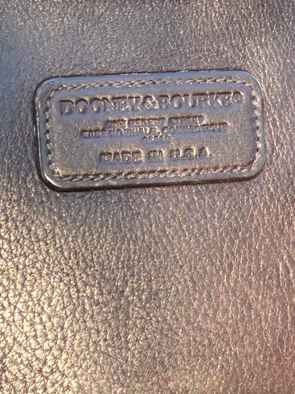 Vintage Dooney & Bourke All-Weather Leather Horseshoe Saddle Bag U115 - Picture 6 of 16
